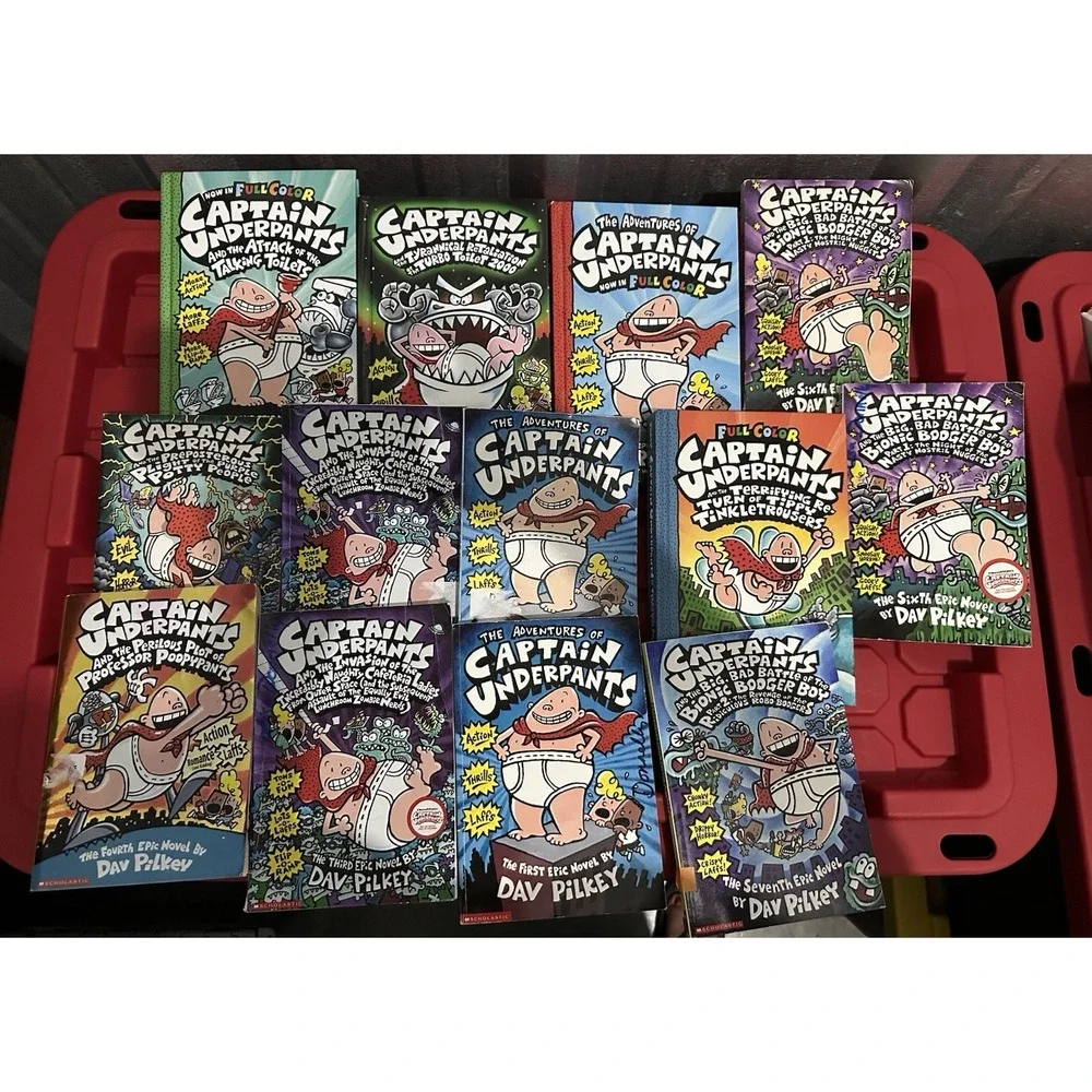 CAPTAIN  UNDERPANTS~  Book Collection~ 13Books by Dav Pilkey